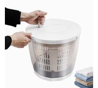 Essoreuse manuelle 2 en 1, jusqu'à 2 kg, avec panier d'essorage amovible | Taux de déshydratation de 40 à 50 %, machine à laver à main portable avec 4 ventouses pour camping-cars et petits