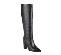 ESSUE Bottes Hautes pour Femmes mi-Mollet Militaire Bottes de Combat Bottes Cuissarde Bottes à Talons Le Genou Femme Bottes Hautes doublé légère Bottes Zip Up Genou Haute Bottes hautes pour femme