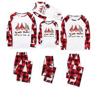 ESSUE Ensemble Pyjamas de Noël Assortis pour la Famille Pyjama Noel Combinaison Manches Longues Pantalons Longs Ensemble Pyjamas Noël pour Papa Maman Enfants Bébé Chiens Chats