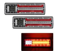 ESSUE Feux Remorque Lot De 2 Feux Arrière À LED 12 V/24 V pour Voiture, Remorque, Camion, Feu Arrière, Clignotant, Feux Arrière, Camion, Bus. Feu Arrière de Remorque avec(1 2pcs,12V)