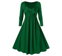 ESSUE Robe Gothique Femme Robe médiévale Femme Robe gothique à carreaux A-ligne Mini robes Renaissance Parti Costume Dress Club Fete Halloween Carnaval MéDiéVal RéTro Dress Cocktail Bal Club Fete