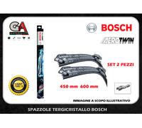 Bosch Balais d'Essuie-Glace Plats Aerotwin A187S, Longueur: 600mm/450mm - 1 Paire de Balais avant