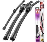RECAMBO Balai Essuie-glaces Avant et Arrière, Balai Essuie-glace Arrière, compatibles avec BMW Série 3 Touring | Type E91 | année de construction 2005-2013 Kit complet d'essuie-glaces