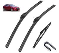 Essuie-glace de voiture compatible avec Mazda 3 BM BN 2013-2018 Balais d'essuie-glace avant arrière en caoutchouc souple for pare-brise automatique 61 cm + 45,7 cm + 30,5 cm 2015 2016 2017 (Color : 3