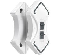 Essuie-glace magnétique réglable double face Outil de nettoyage de vitres magnétique avec câble de sécurité en forme de losange 3-26 mm(gris)