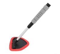Essuie-glace pivotant pour nettoyage de pare-brise avec poignée extensible - Convient pour voitures, camions, SUV, camping-cars et rétroviseurs domestiques (rouge)