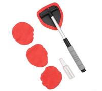 Essuie-glace pivotant pour nettoyage de pare-brise avec poignée extensible - Convient pour voitures, camions, SUV, camping-cars et rétroviseurs domestiques (rose vif)