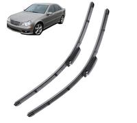 Essuie-glace pour véhicule Balais d'essuie-glace Compatible avec Mercedes W203 C160 C180 C200 C230 C240 C280 C350 C32 C55 2004-2007 Fenêtre avant 2005 2006 Essuie-glace toutes saisons