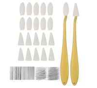 Essuie-glace - Résine synthétique professionnelle 16 x 1,2 cm, dégradé de graphite, grattoir à frotter, pointe en mousse lavable pour un surlignage précis | Poignée ergonomique avec fonction de