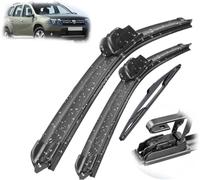 Essuie-Glaces pour Dacia Renault Duster 1 2013-2016, Ensemble de balais d'essuie-Glace Avant et arrière brosses Pare-Brise Balai Bras d'essuie-Glace