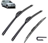 Essuie-glaces pour Mitsubishi Pajero Montero Shogun V60 2000-2006 20" 20" 16", Ensemble de balais d'essuie-Glace Avant et arrière brosses Pare-Brise Balai Bras d'essuie-Glace