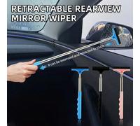 Essuie-glaces pour rétroviseurs de voiture/moto, manche rétractable, assistant de main droite pour éliminer l'eau de pluie des rétroviseurs, nettoyant de rétroviseur de voiture, remplacement d'essuie-