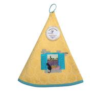 Essuie main rond en éponge Chat en Provence jaune Qualité Premium