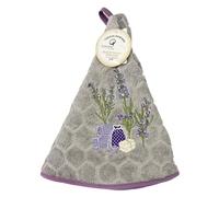 Essuie Main Rond en éponge Tissage Jacquard Sachet de Lavande Gris Qualité Premium