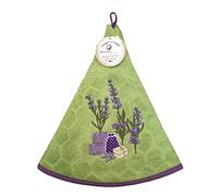 Essuie main rond en éponge Tissage Jacquard sachet de lavande vert Qualité Premium