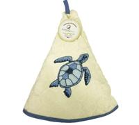 Essuie main rond en éponge Tissage Jacquard Tortue écru B Qualité Premium