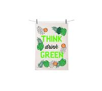 Essuie main Think Green en coton décoré