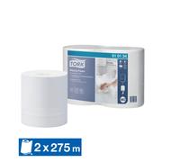 Tork Papier d'essuyage bobine à dévidage central M2, 2 x 275 m, 24,5 cm, Blanc, 610134