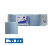 Essuie-mains bobines à dévidage central WypAll bleu L10 7265, lot de 6