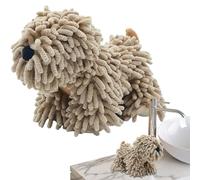 Essuie-mains chenille en forme de chien | Serviette à main pelucheuse | Boucles | Chiffon de nettoyage très absorbant | Chiffon décoratif pour salle de bain et cuisine