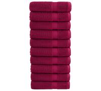 Essuie-mains de Qualité Supérieure Serviettes Toilette 2 pcs Bordeaux vidaXL