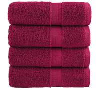 Essuie-mains de Qualité Supérieure Serviettes Toilette 2 pcs Bordeaux vidaXL