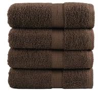 Essuie-mains de Qualité Supérieure Serviettes Toilette 2 pcs Marron vidaXL