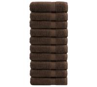Essuie-mains de Qualité Supérieure SOLUND Serviettes 10 pcs Marron vidaXL