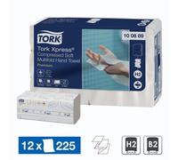 Essuie-mains enchevêtrés compressés Tork Xpress Premium, 12 paquets de 225