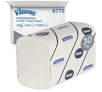 Essuie-Mains Enchevêtrés KLEENEX* ULTRA 6772 - 30 paquets de 94 formats blancs 2 plis