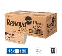 Essuie-mains enchevêtrés Renova Zig-Zag Love & Action, 15 paquets de 180