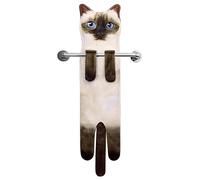 Essuie-mains motif chat amusant - Gants de toilette décoratifs mignons pour salle de bain et cuisine - Super absorbants et doux - Cadeaux de fête des mères, Pâques, pendaison de crémaillère et