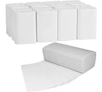 Essuie-mains pliés en Z, 3000 unités, Essuie-mains en papier pliés en Z 2 pli blancs - 20 x 150 feuilles