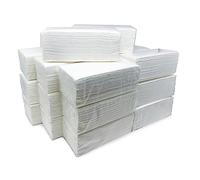 Essuie-Mains pliés en Z, 3000 unités, Papier Essuie-Mains 2 pli Blancs - 20 x 150 Feuilles