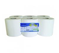 Essuie-mains pure ouate 2x21g/m² - Carton de 6 rouleaux - 2 plis - 110m en continu - H782POT- Certifié France Medical Industrie