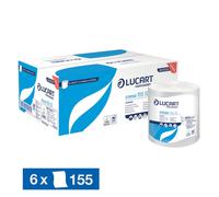Essuie-mains rouleaux Lucart Strong, lot de 6 de 155 m