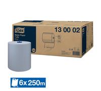 Essuie-mains rouleaux Tork Performance W6 bleu, lot de 6 de 250 m