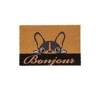 Essuie-pieds Bonjour en PVC et fibres de coco - 60 x 40 cm