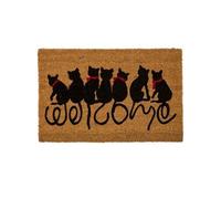 Essuie-pieds CHATS en PVC et fibres de coco - 60 x 40 cm