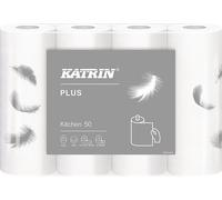 Essuie-tout KATRIN 3 plis, 0999_36 blanc 4 rouleaux de 51 feuilles 25X26CM