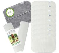 Essuie-tout lavables réutilisables à dérouler (lot de 10), 100% coton doux et ultra-absorbants, fabriqués en UE, sans support, idéals pour la cuisine, la table et le nettoyage quotidien