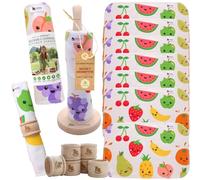 Essuie-tout lavables réutilisables à dérouler (lot de 10), 100% coton doux et ultra-absorbants, fabriqués en UE, sans support, idéals pour la cuisine, la table et le nettoyage quotidien