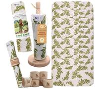 Essuie-tout lavables réutilisables à dérouler (lot de 10), 100% coton doux et ultra-absorbants, fabriqués en UE, sans support, idéals pour la cuisine, la table et le nettoyage quotidien