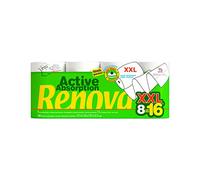 Essuie tout RENOVA Active Absorption 2 plis blanc XXL 8 rouleaux =16 rouleaux