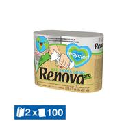 Essuie-tout Renova XXL 100% recyclé, le lot de 2 rouleaux