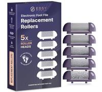 Essy Rouleaux de Remplacement Râpe Pieds Électrique Violet Lot 5 | Fin, Moyen, Grossier, Élimine la peau morte et les callosités, Résultats de pédicure professionnelle à domicile
