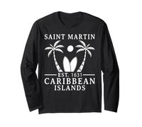 ESt.1631 Saint Martin Caribbean Islands Palm Tree Manche Longue