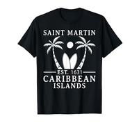 ESt.1631 Saint Martin Caribbean Islands Palm Tree T-Shirt