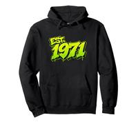 EST. 1971 Fun Graffiti Style Rétro 1971 Anniversaire Design Sweat à Capuche