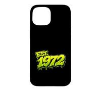 EST. 1972 Fun Graffiti Style Rétro 1972 Anniversaire Design Coque pour iPhone 15